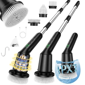 Electric Spin Scrubber for Cleaning Bathroom, Shower Scrubber Rotary Floor Br...